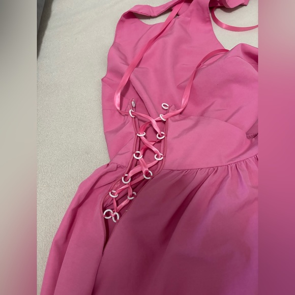 ZARA WOMAN POPLIN HALTER DRESS FUCHSIA | 0881/301/630 size XS - Picture 10 of 12